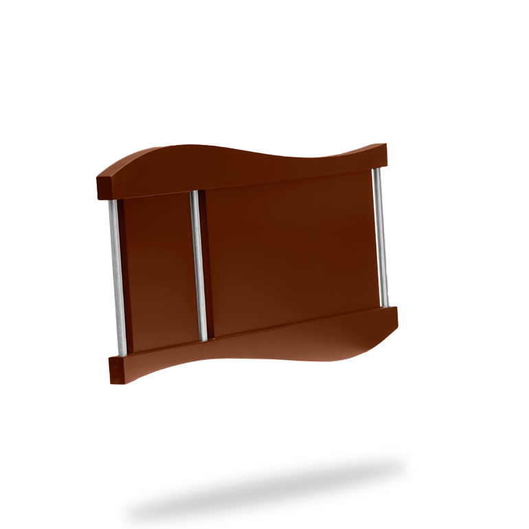 Marco ondulado nogal